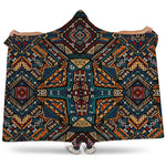 Boho Tribal Aztec Pattern Print Hooded Blanket