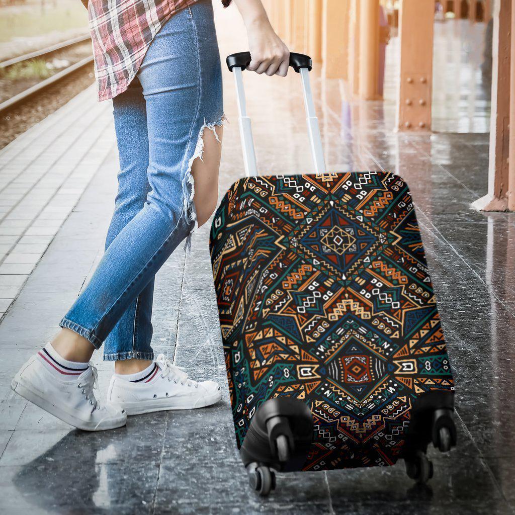 Boho Tribal Aztec Pattern Print Luggage Cover GearFrost