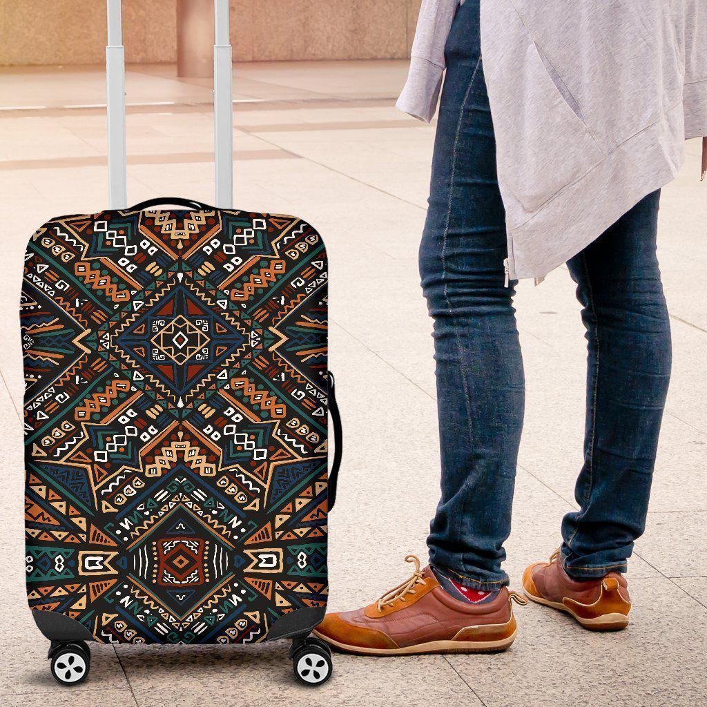 Boho Tribal Aztec Pattern Print Luggage Cover GearFrost