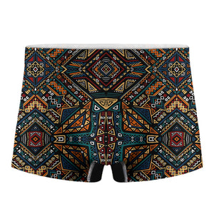 Boho Tribal Aztec Pattern Print Men's Boxer Briefs