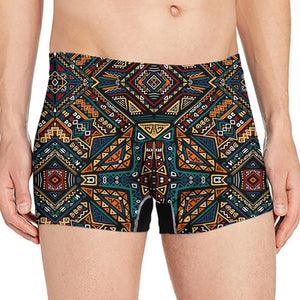 Boho Tribal Aztec Pattern Print Men's Boxer Briefs