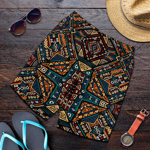 Boho Tribal Aztec Pattern Print Men's Shorts