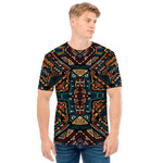 Boho Tribal Aztec Pattern Print Men's T-Shirt