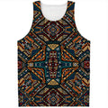 Boho Tribal Aztec Pattern Print Men's Tank Top