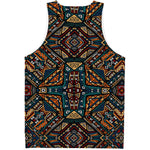 Boho Tribal Aztec Pattern Print Men's Tank Top