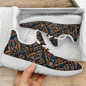 Boho Tribal Aztec Pattern Print Mesh Knit Shoes GearFrost