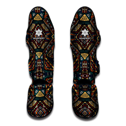 Boho Tribal Aztec Pattern Print Muay Thai Shin Guard