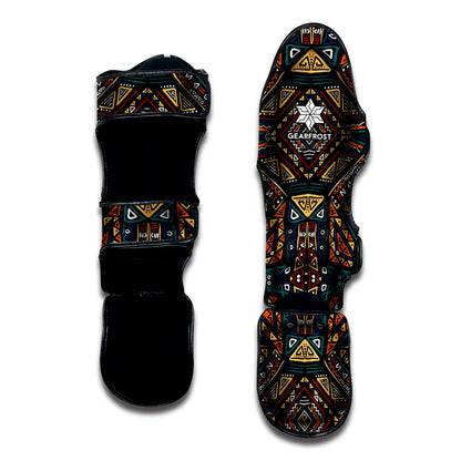 Boho Tribal Aztec Pattern Print Muay Thai Shin Guard