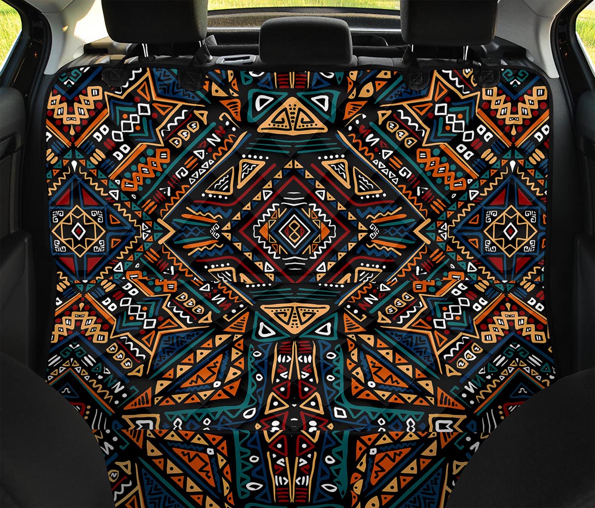 Boho Tribal Aztec Pattern Print Pet Car Back Seat Cover