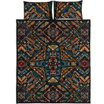 Boho Tribal Aztec Pattern Print Quilt Bed Set