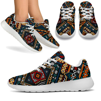 Boho Tribal Aztec Pattern Print Sport Shoes GearFrost