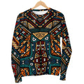Boho Tribal Aztec Pattern Print Women's Crewneck Sweatshirt