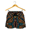 Boho Tribal Aztec Pattern Print Women's Shorts