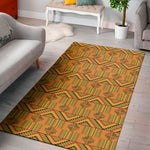 Bonwire Kente Pattern Print Area Rug