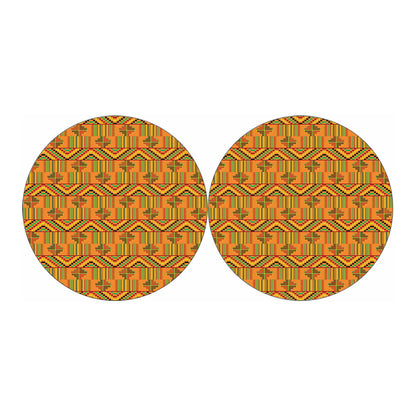 Bonwire Kente Pattern Print Car Coasters