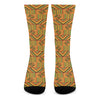 Bonwire Kente Pattern Print Crew Socks