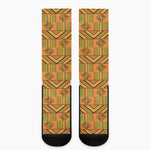 Bonwire Kente Pattern Print Crew Socks