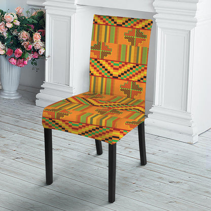Bonwire Kente Pattern Print Dining Chair Slipcover
