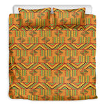 Bonwire Kente Pattern Print Duvet Cover Bedding Set