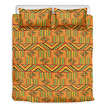 Bonwire Kente Pattern Print Duvet Cover Bedding Set