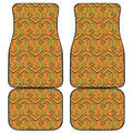 Bonwire Kente Pattern Print Front and Back Car Floor Mats