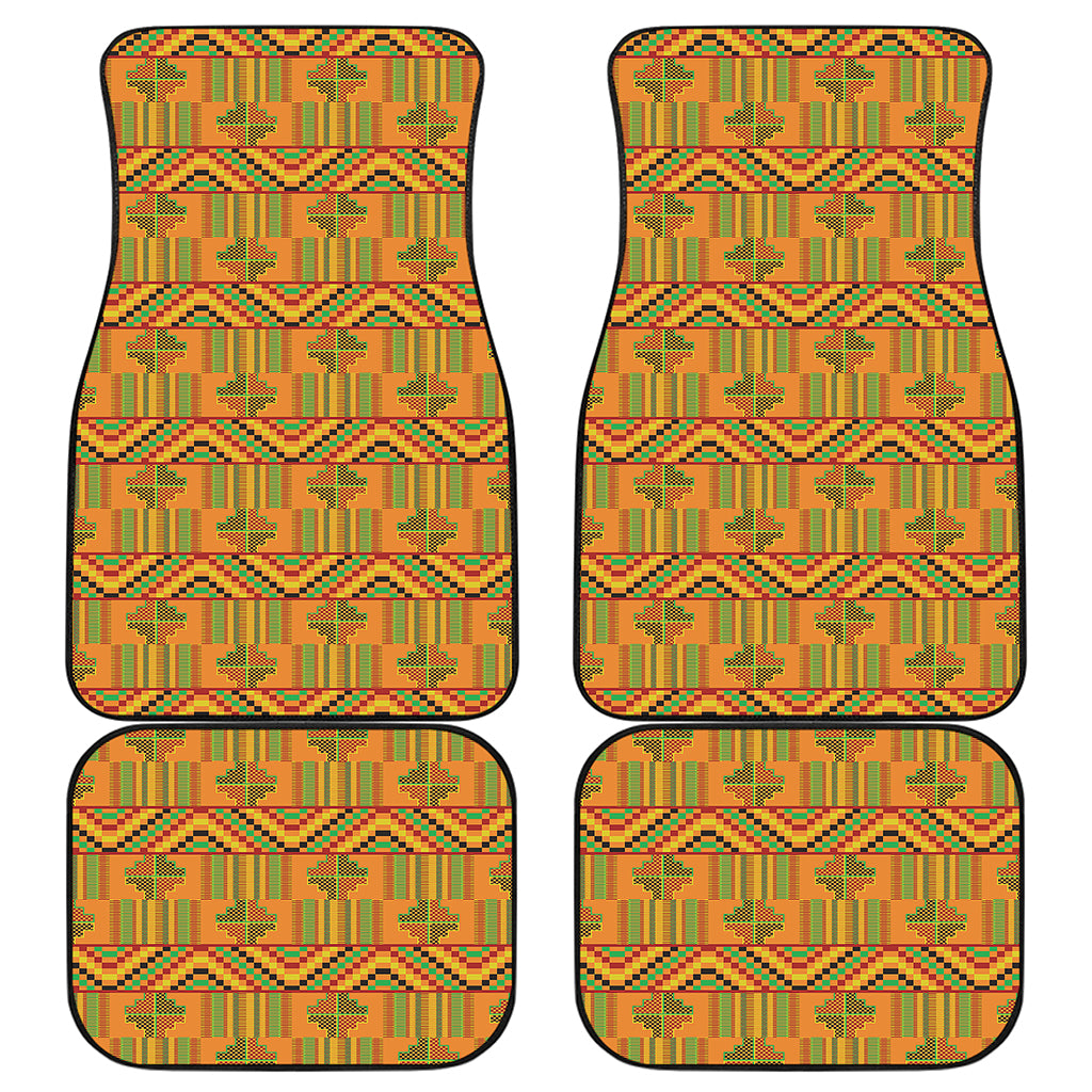 Bonwire Kente Pattern Print Front and Back Car Floor Mats