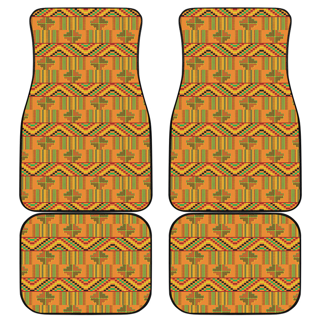 Bonwire Kente Pattern Print Front and Back Car Floor Mats