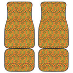 Bonwire Kente Pattern Print Front and Back Car Floor Mats