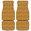 Bonwire Kente Pattern Print Front and Back Car Floor Mats
