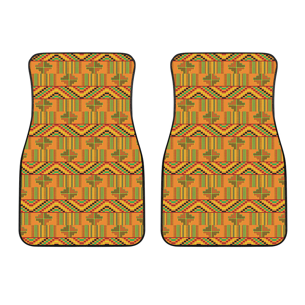 Bonwire Kente Pattern Print Front Car Floor Mats
