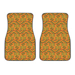 Bonwire Kente Pattern Print Front Car Floor Mats