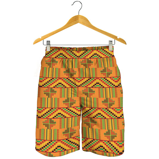 Bonwire Kente Pattern Print Men's Shorts