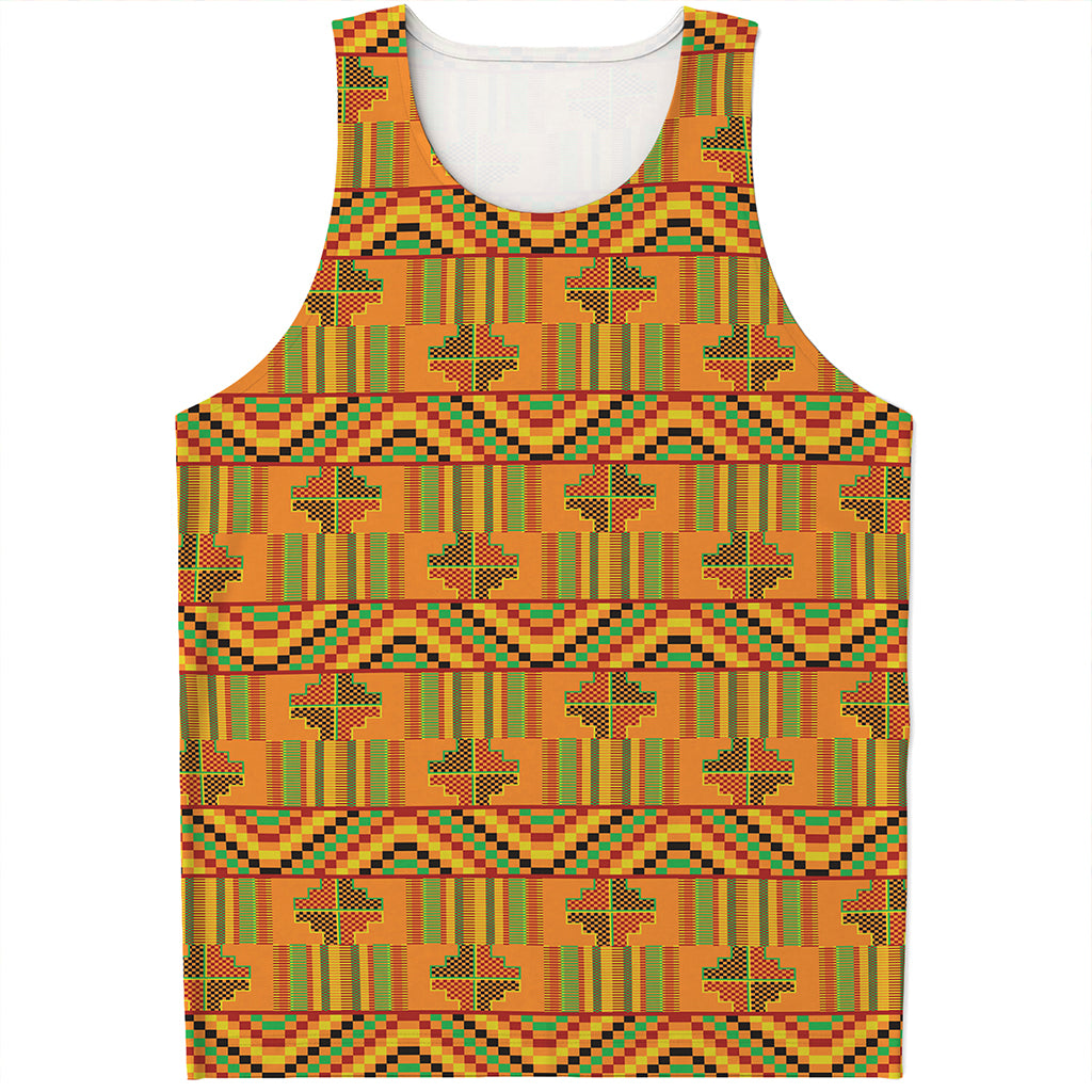 Bonwire Kente Pattern Print Men's Tank Top
