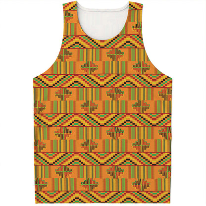 Bonwire Kente Pattern Print Men's Tank Top