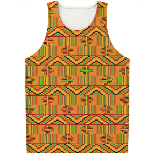 Bonwire Kente Pattern Print Men's Tank Top