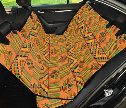 Bonwire Kente Pattern Print Pet Car Back Seat Cover