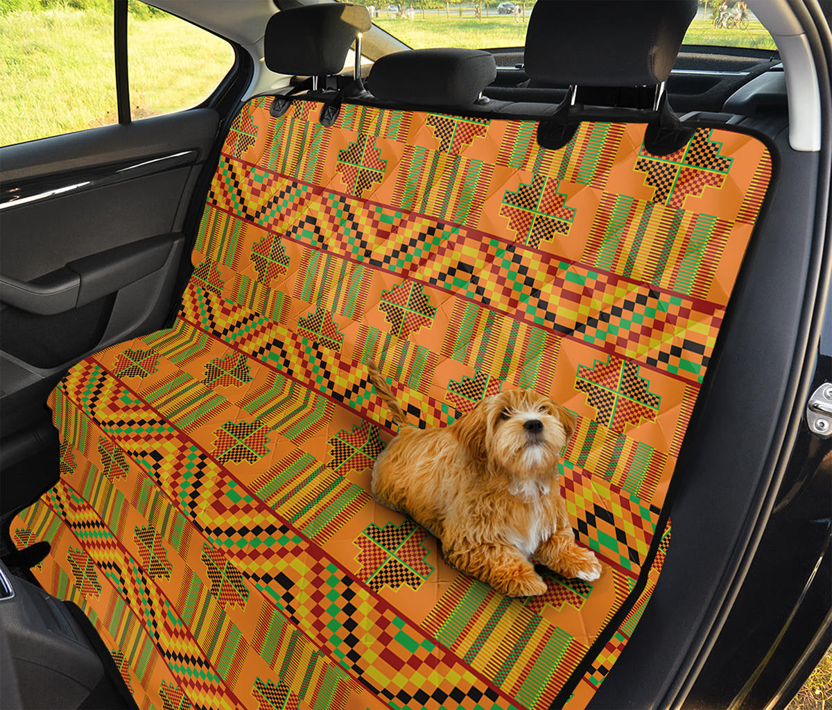 Bonwire Kente Pattern Print Pet Car Back Seat Cover