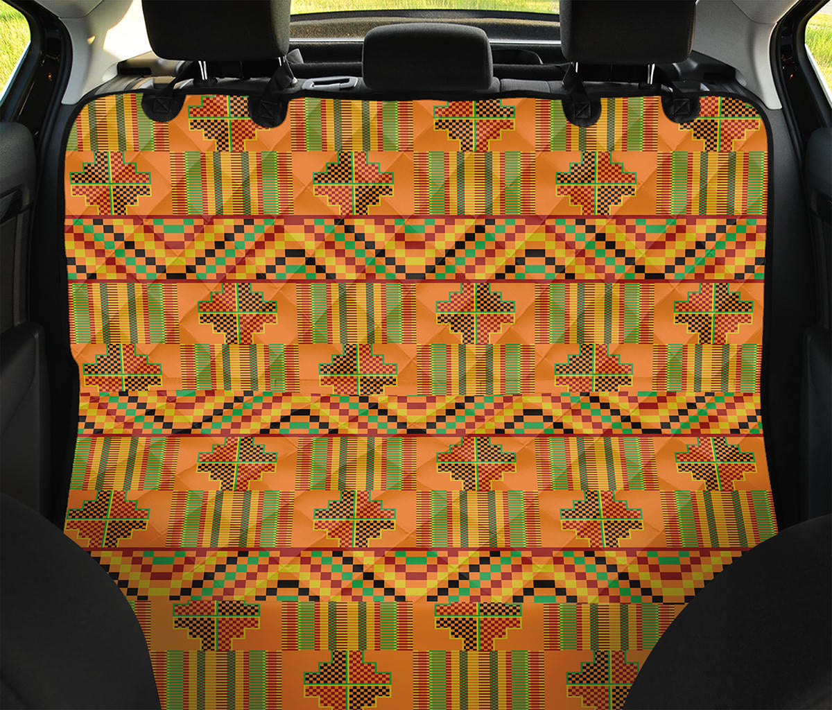 Bonwire Kente Pattern Print Pet Car Back Seat Cover