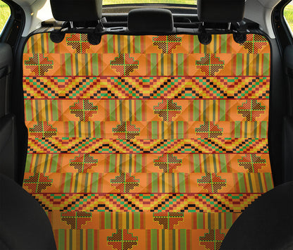 Bonwire Kente Pattern Print Pet Car Back Seat Cover