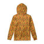 Bonwire Kente Pattern Print Pullover Hoodie
