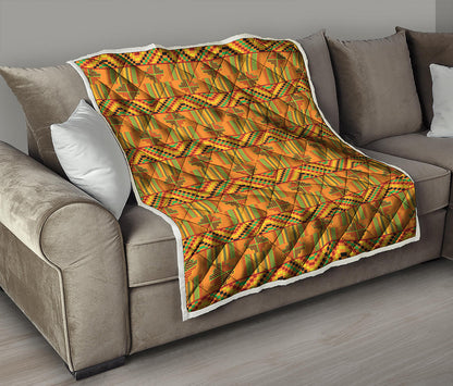 Bonwire Kente Pattern Print Quilt