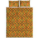 Bonwire Kente Pattern Print Quilt Bed Set
