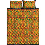 Bonwire Kente Pattern Print Quilt Bed Set