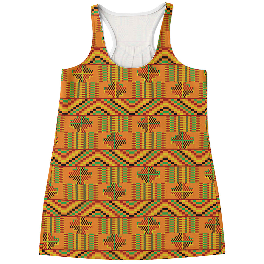 Bonwire Kente Pattern Print Women's Racerback Tank Top