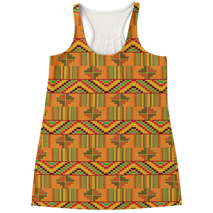 Bonwire Kente Pattern Print Women's Racerback Tank Top