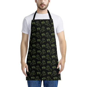 Boo Ghost Pattern Print Apron