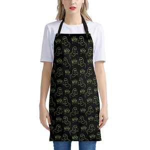 Boo Ghost Pattern Print Apron