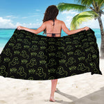 Boo Ghost Pattern Print Beach Sarong Wrap