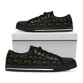 Boo Ghost Pattern Print Black Low Top Sneakers