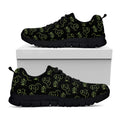 Boo Ghost Pattern Print Black Running Shoes